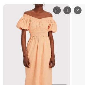 ALC puff sleeve midi dress